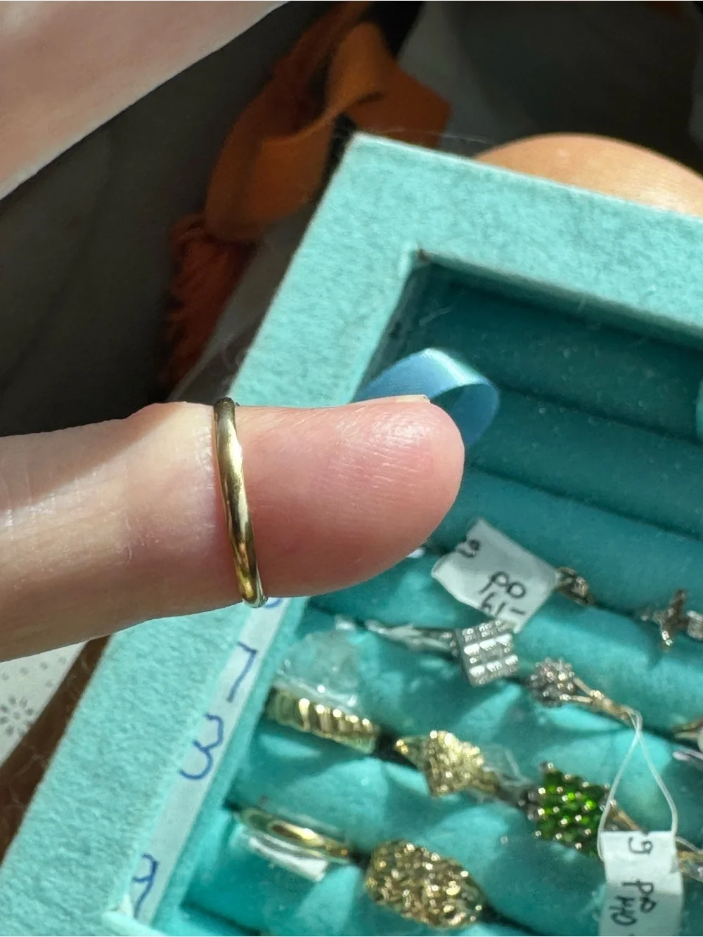 10k gold baby ring size 1 stamped acid tested